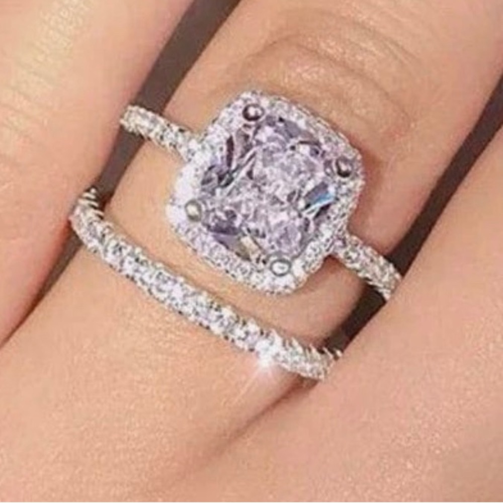 Zinc Alloy Rhinestone 2 piece set Size 8